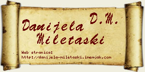 Danijela Miletaški vizit kartica